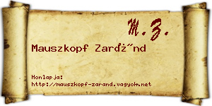 Mauszkopf Zaránd névjegykártya